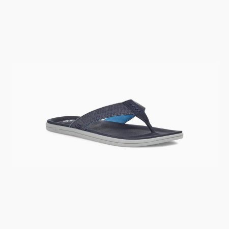 UGG Brookside Canvas Dark Blue Flip Flops for Men (BCAO14058)